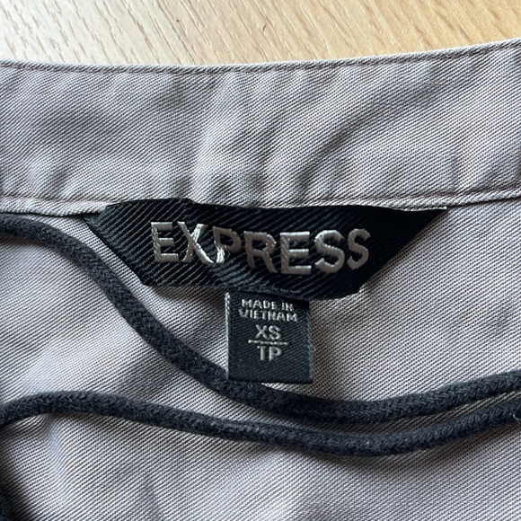 Express Lace-up Long Sleeve Top - Grey - Picture 4 of 8